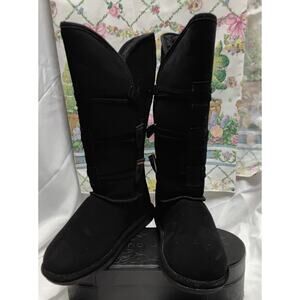 BEARPAW LADIES Black Boots Size US 8 Buckingham 680W/Blk New in Box